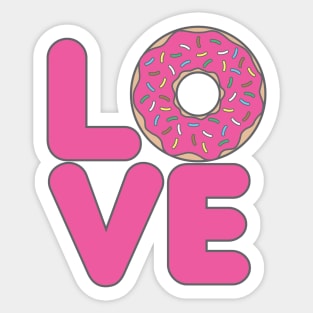 Love Donut Strawberry Sticker